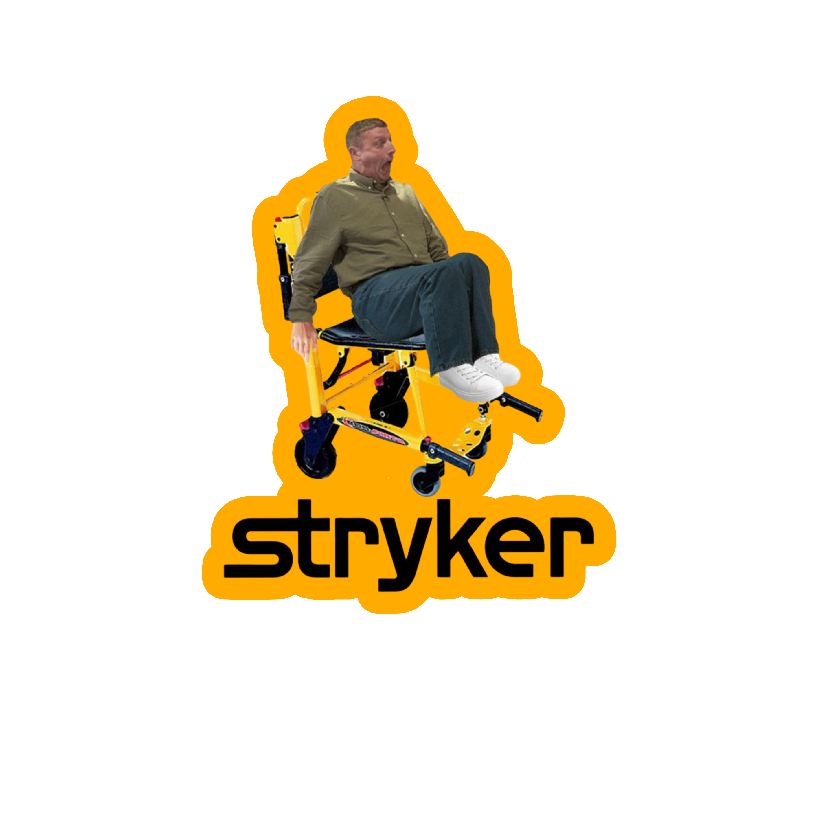 Stair Chair Screams Sticker