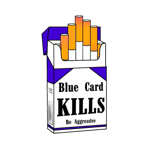 Blue Card Kills Sticker