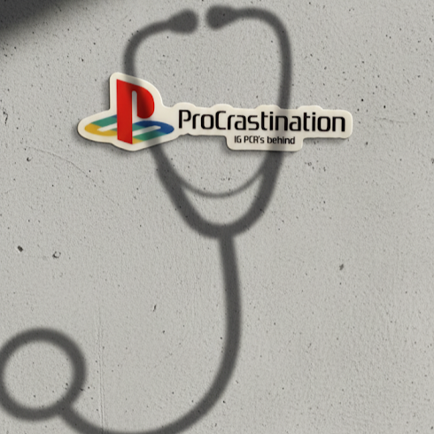 Procrastination Station Sticker