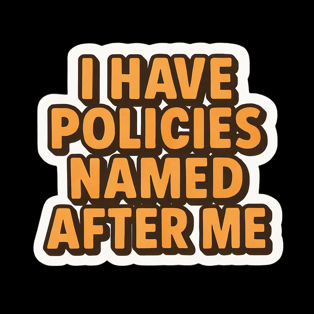 I Have Policies Named After Me Sticker