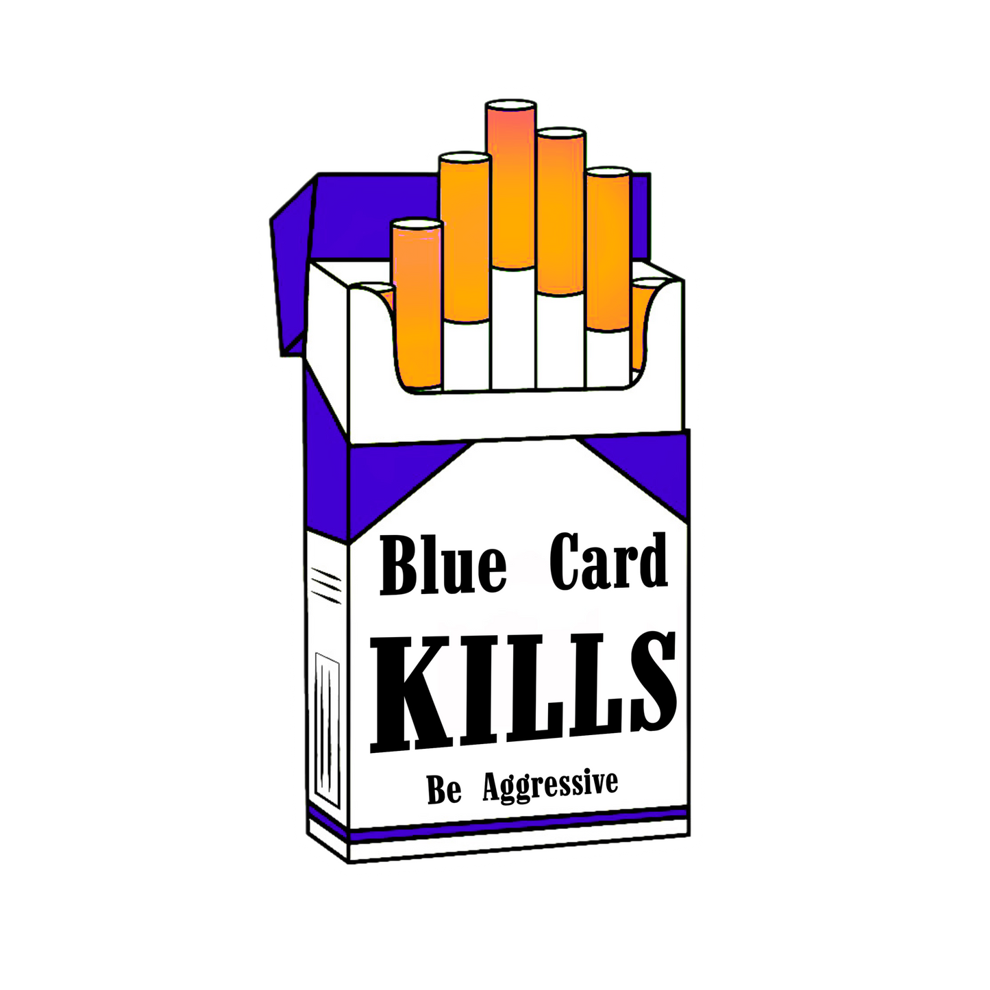 Blue Card Kills Sticker