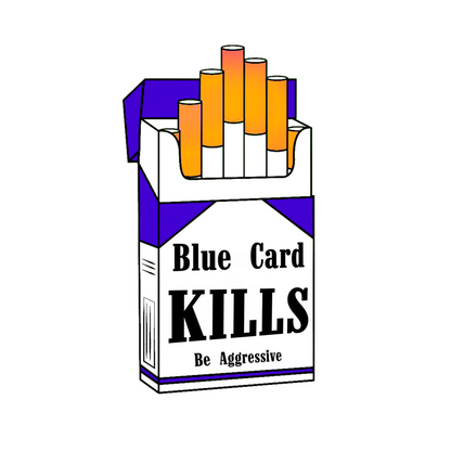 Blue Card Kills Sticker
