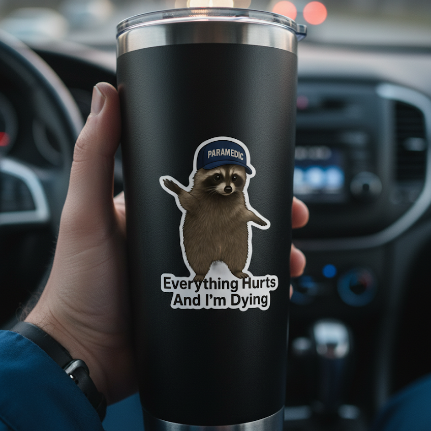 Raccoon Medic Sticker