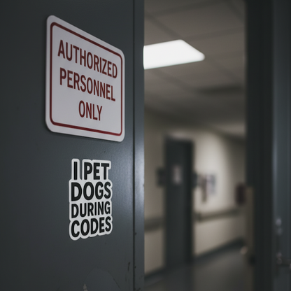 I Pet Dogs During Codes Sticker
